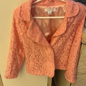 Pumpkin patch lace blazer